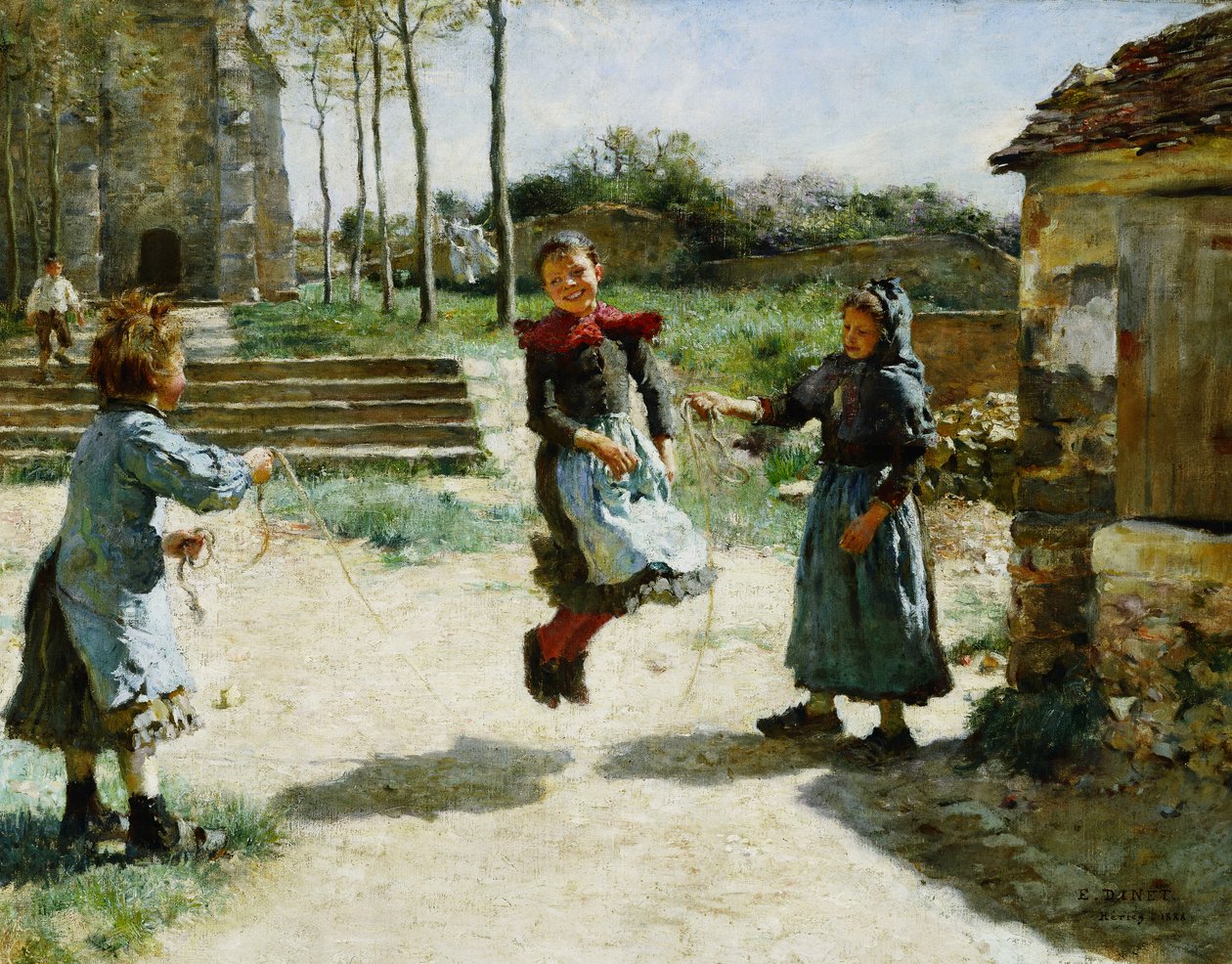 Bambine che saltano la corda